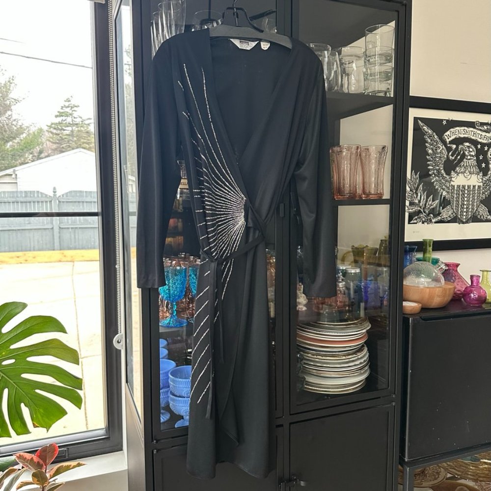 Vintage Montgomery Ward Sparkle Disco Wrap Dress